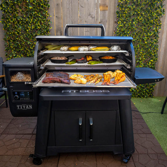 Pit Boss Competition Series Titan 1600 Wood Pellet Grill - Free 6-Piece Cast Iron Cooking Set Included