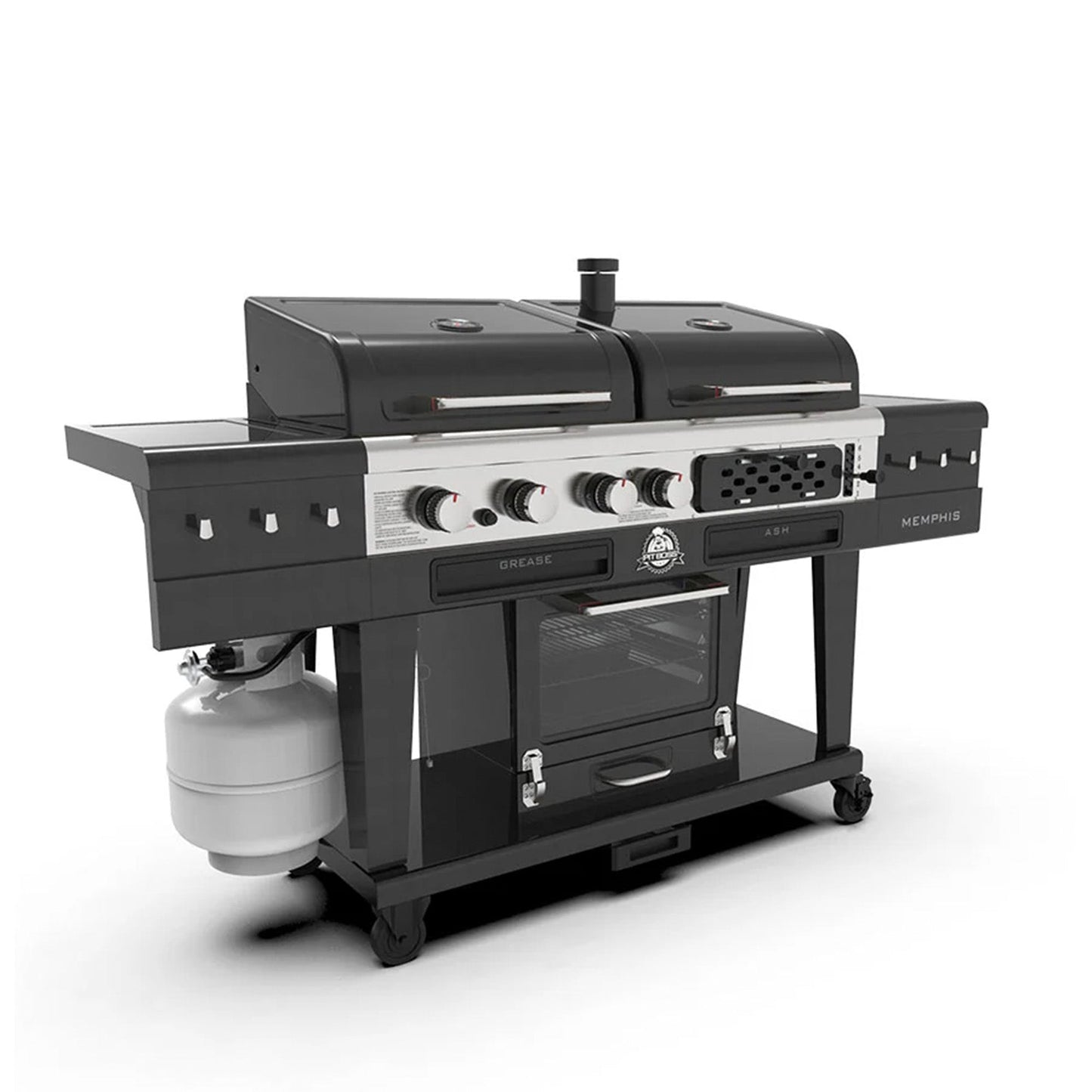 Pit Boss Memphis 2.0 Ultimate Grill - Multi Fuelled Grill - Free 6-Piece Cast Iron Cooking Set Included