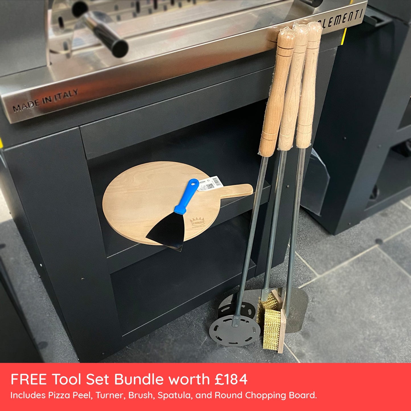 Clementi Original Family Wood Fired Pizza Oven - Small (60x60cm) - Free Tool Set Included