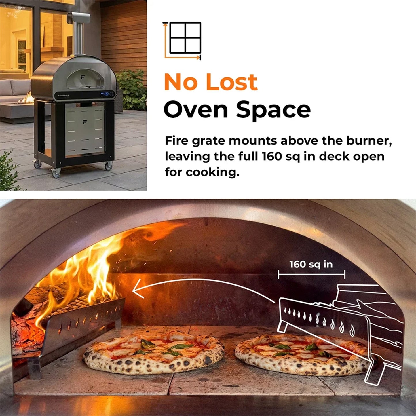 Fontana Volta 70 Duel Fuel Countertop Pizza Oven - Rosso/Red