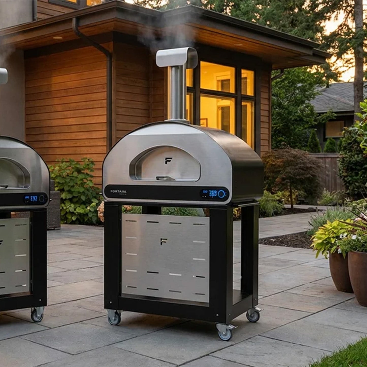 Fontana Volta 90 Duel Fuel Countertop Pizza Oven - Grey/White
