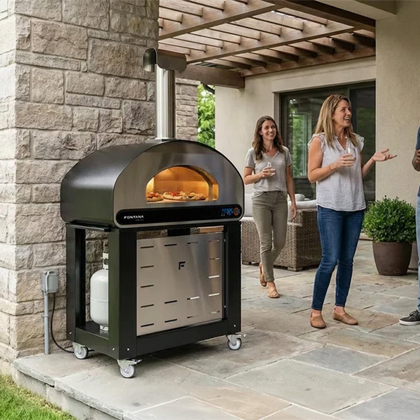 Fontana Volta 90 Duel Fuel Countertop Pizza Oven - Grey/White
