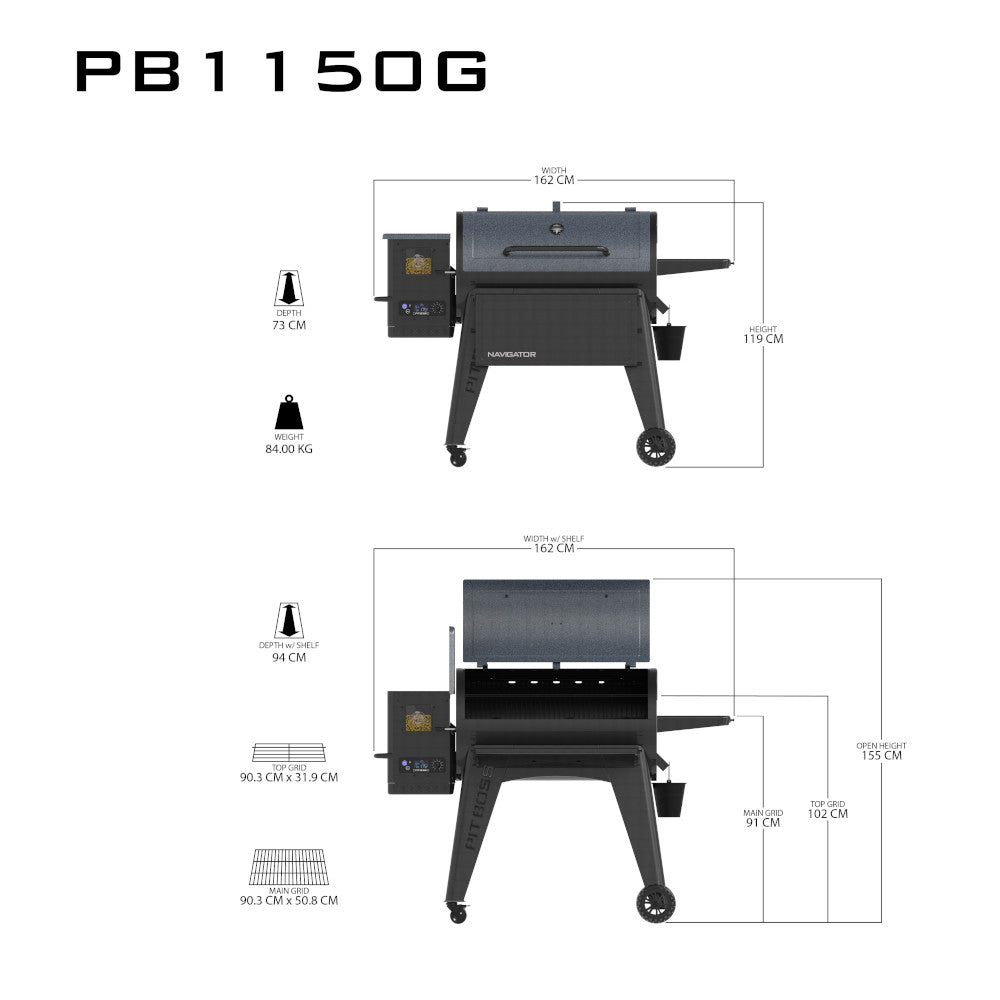 Pit Boss Navigator 1150 Wood Pellet Smoker