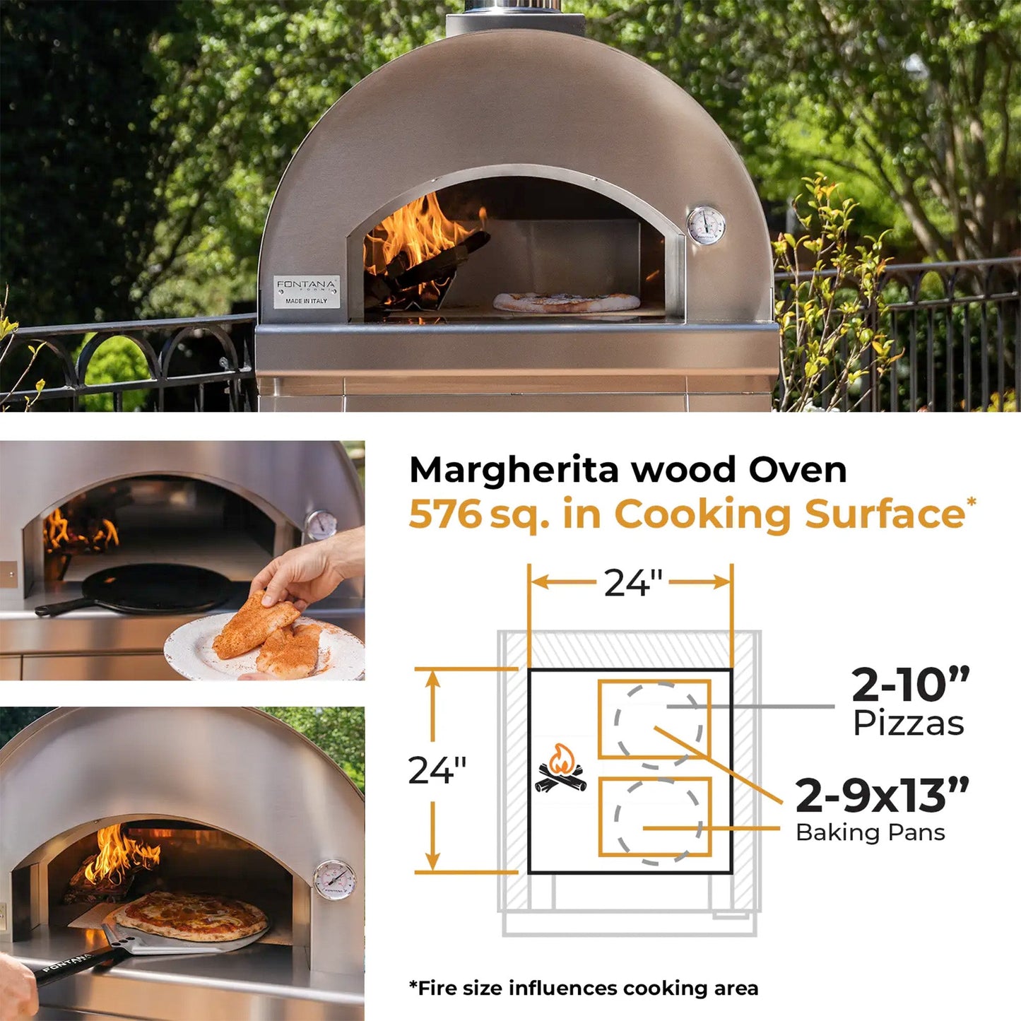 Fontana Margherita Wood Fired Pizza Oven