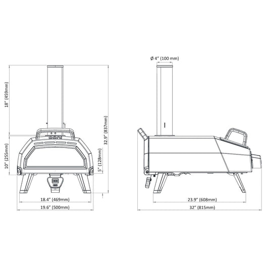 Ooni Karu 16 Portable Multi Fuel Outdoor Pizza Oven - Free Ooni Glass Door Included